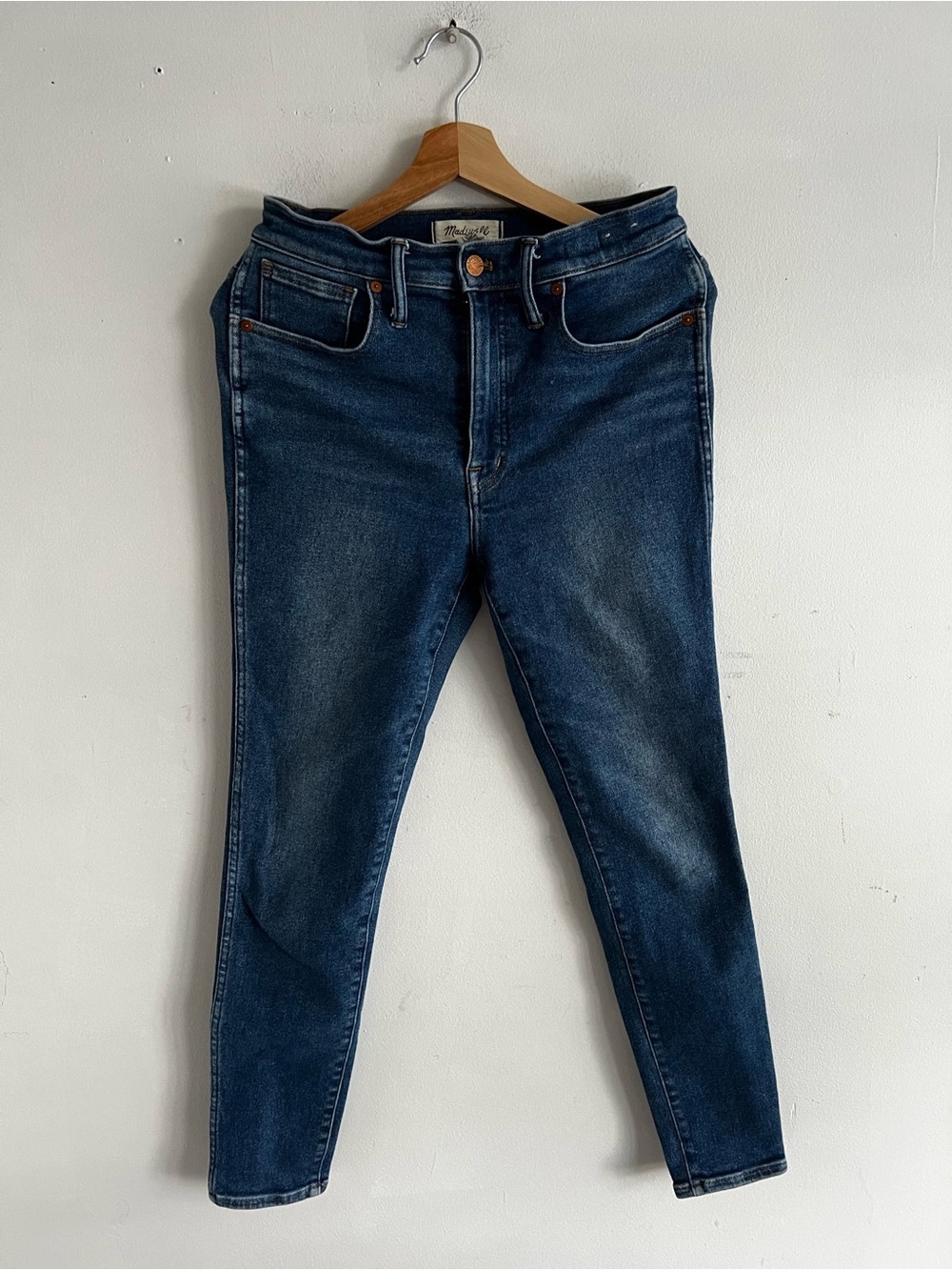 Madewell Indigo Skinny Jeans with Subtle Fading